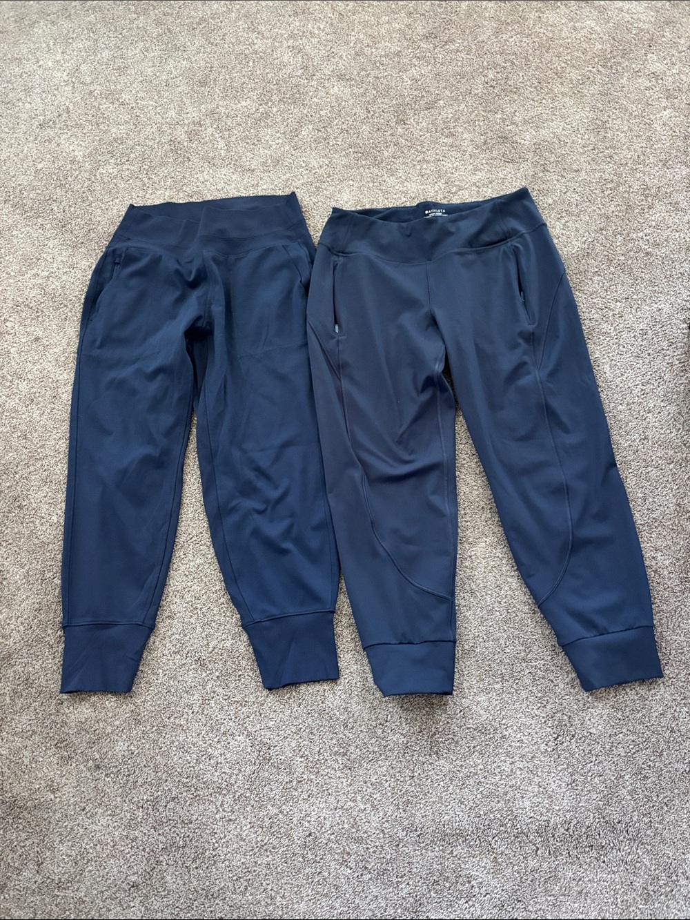 Women’s Athleta Navy Performance Joggers withPockets 2 pairs